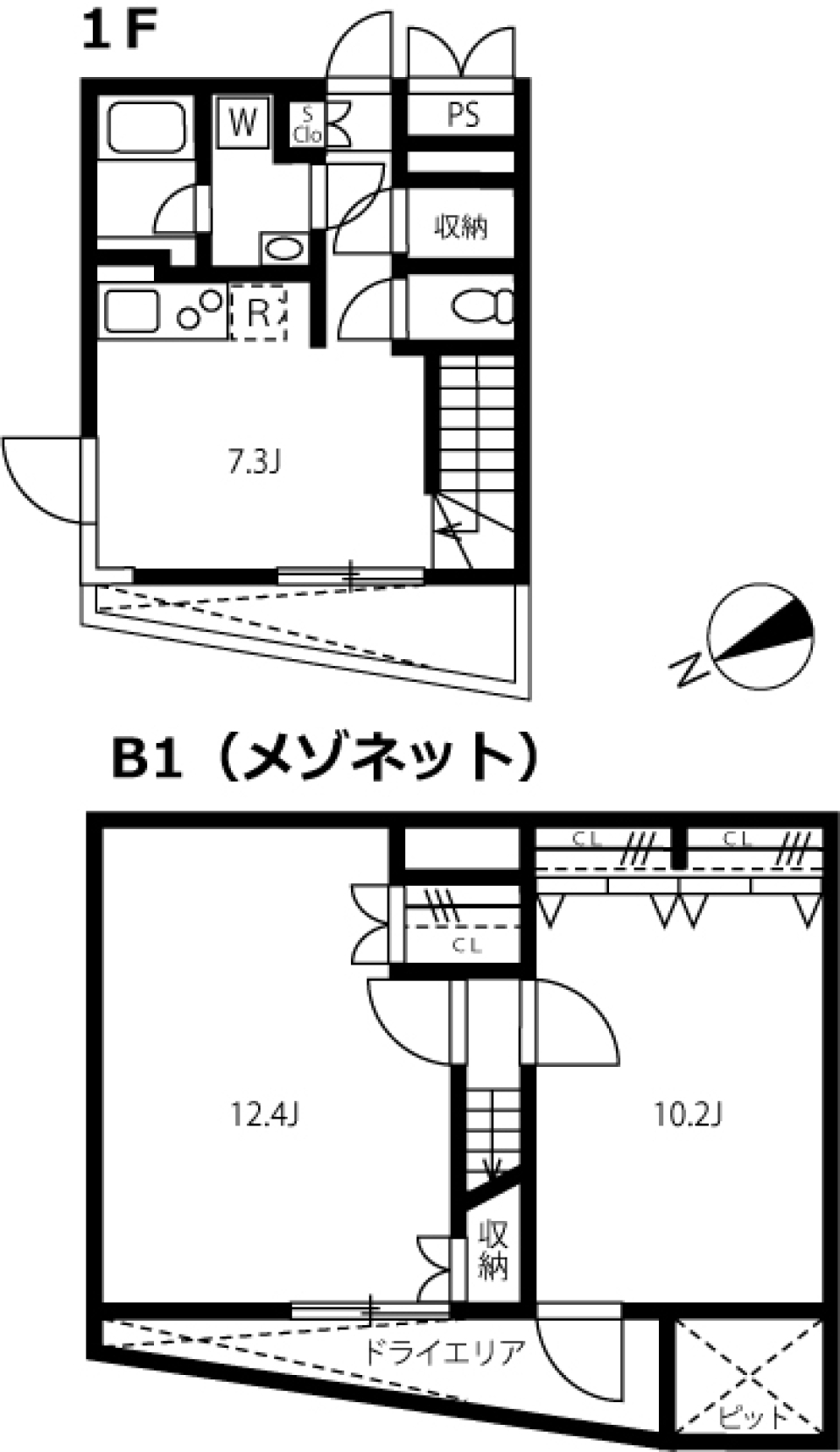 リーガランド恵比寿　101号室［ペット可］の間取り図