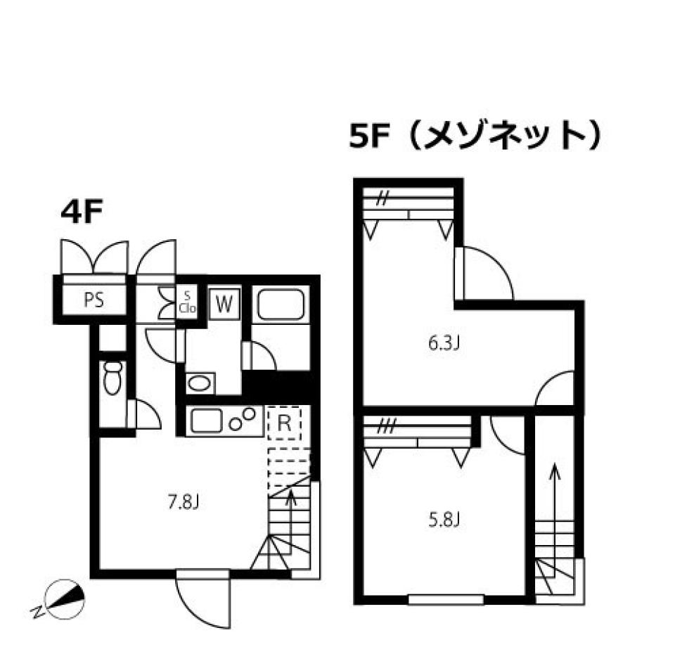 リーガランド恵比寿　402号室［ペット可］の間取り図