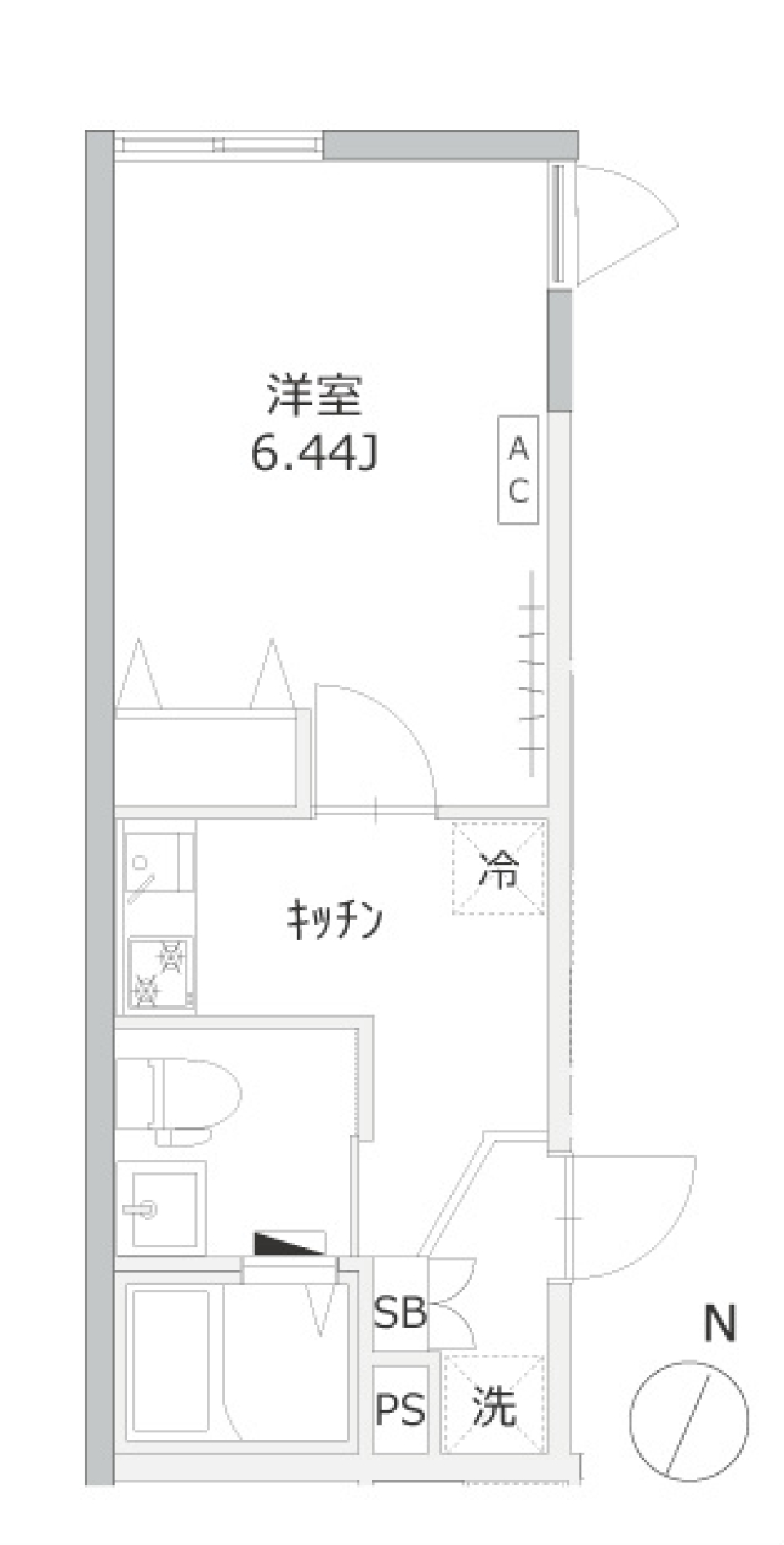 ディアコート幡ヶ谷　103号室の間取り図