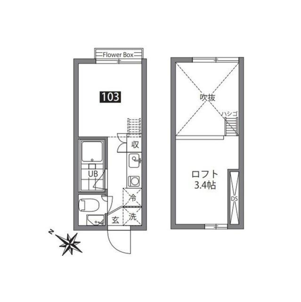 スタイル笹塚　103号室の間取り図