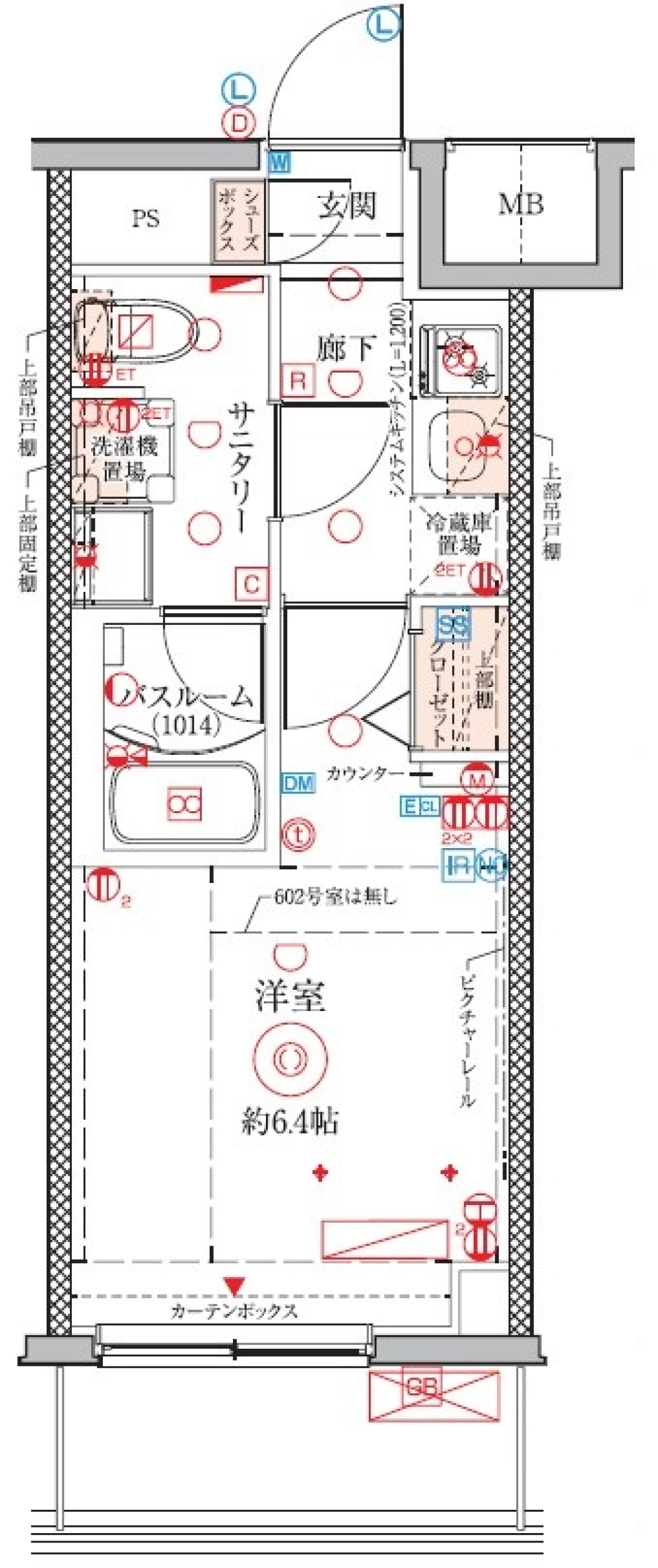 クレヴィスタ武蔵中原　502号室［ペット可］の間取り図