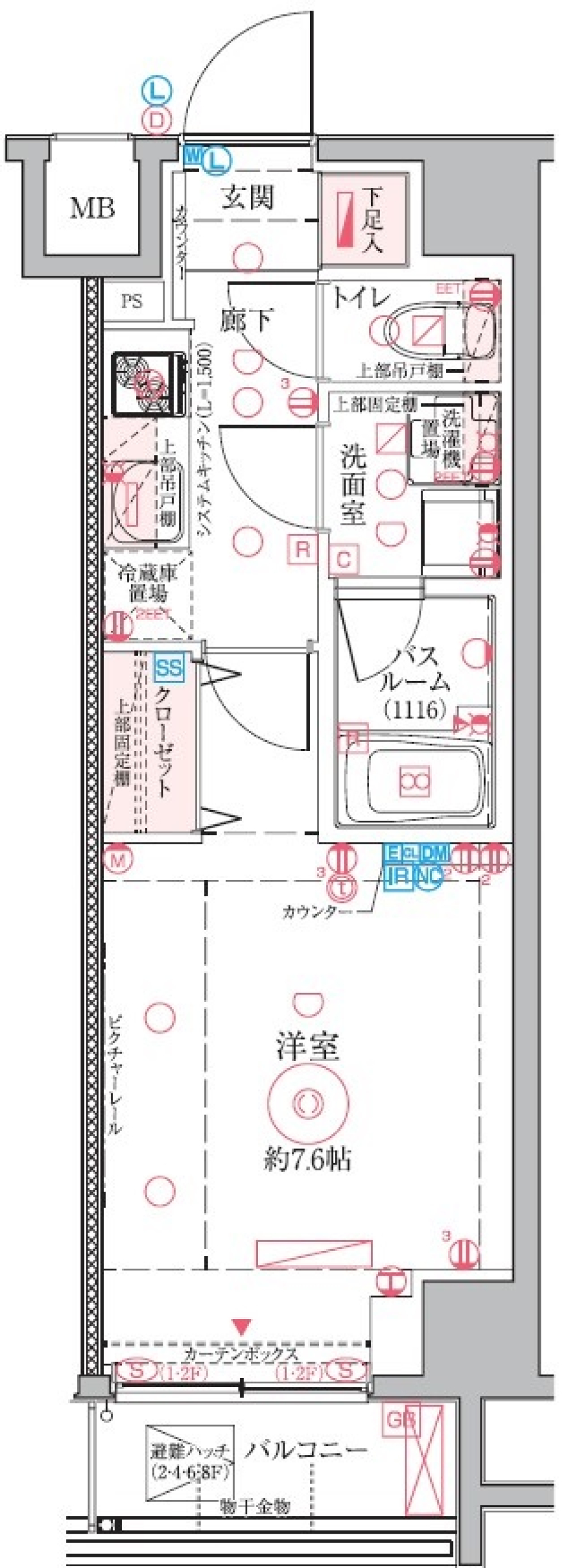 クレヴィスタ亀戸Ⅵ　303号室［ペット可］の間取り図