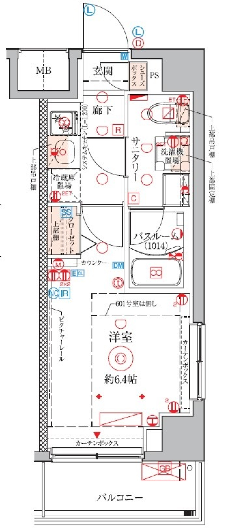 クレヴィスタ武蔵中原　201号室［ペット可］の間取り図