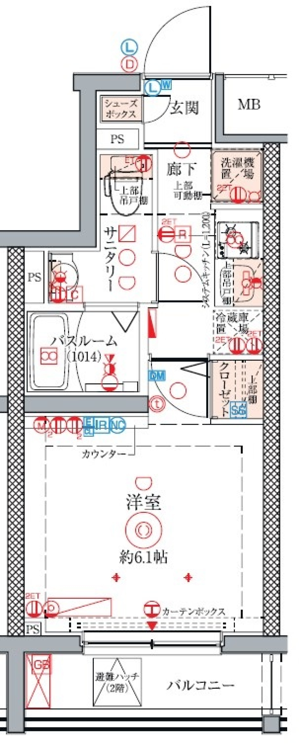 クレヴィスタ方南町Ⅱ　203号室の間取り図