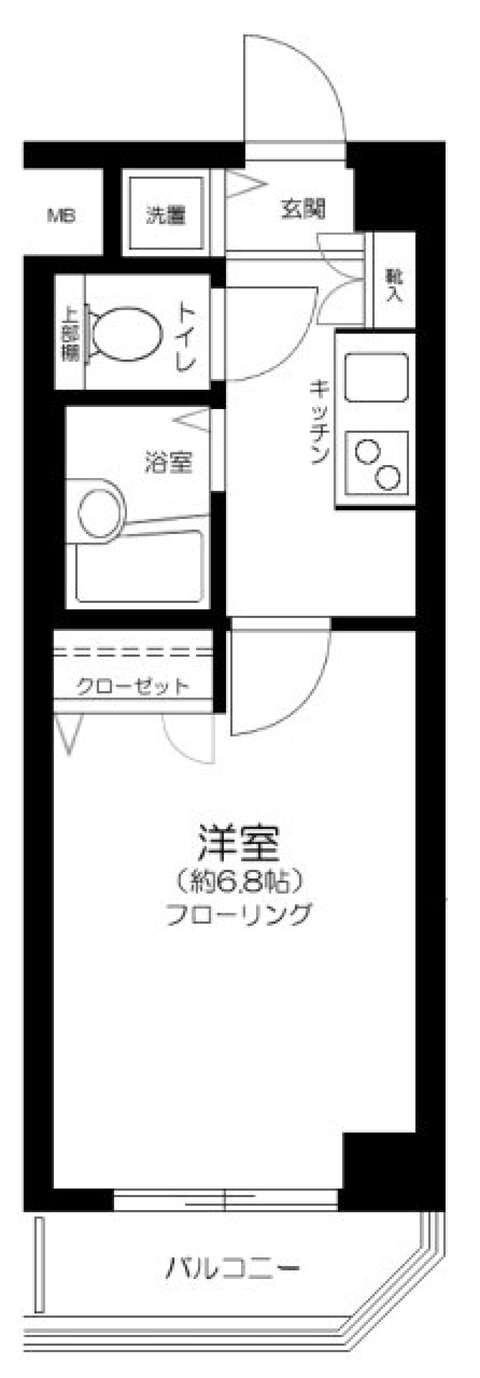 菱和パレス飯田橋　405号室の間取り図