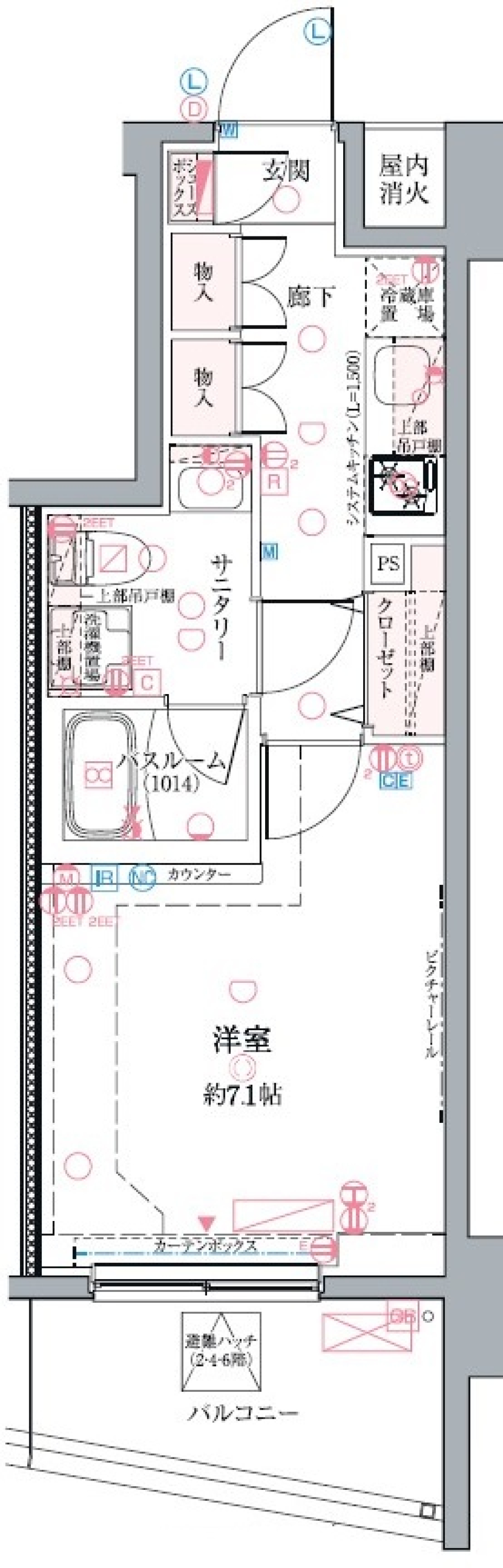 クレヴィスタ練馬桜台Ⅱ　604号室の間取り図