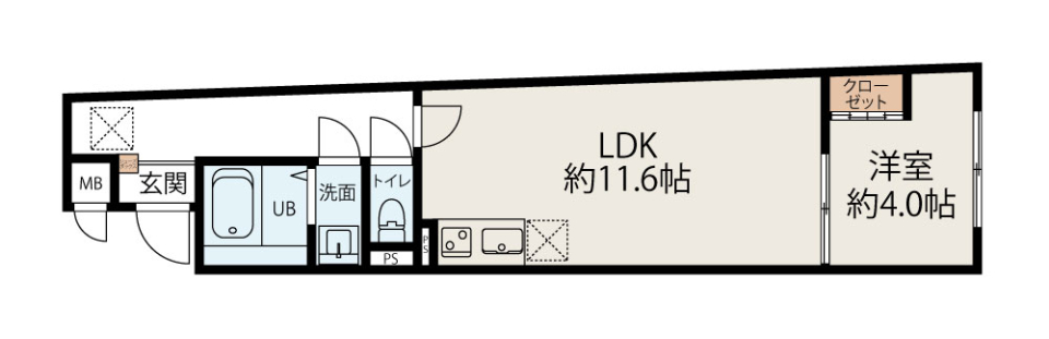 スカイヒルズ徳丸　203号室［ペット可］の間取り図