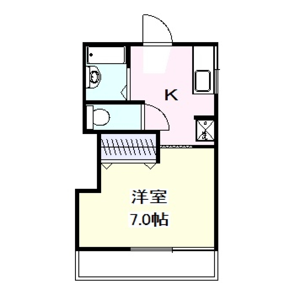 コーポ清水　103号室［ペット可］の間取り図