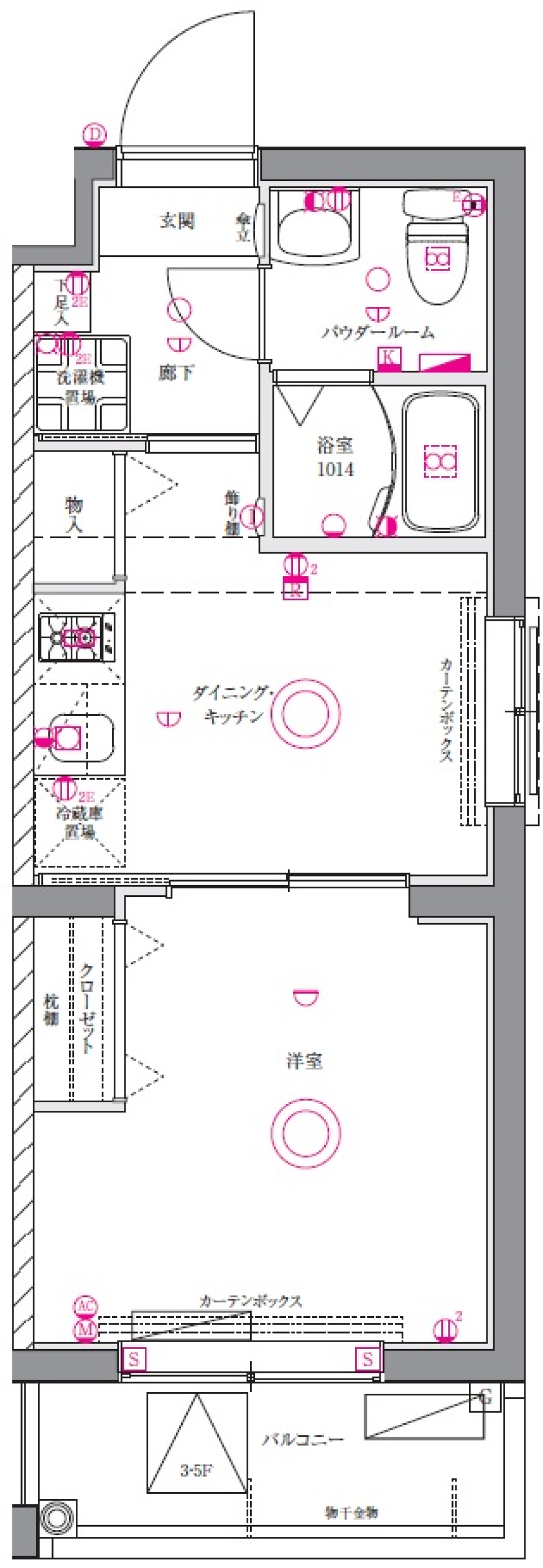 ユリカロゼAZ墨田イースト　505号室［ペット可］の間取り図