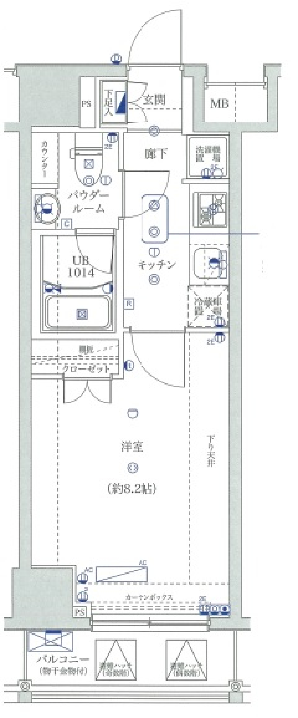 ユリカロゼ東京イースト　302号室［ペット可］の間取り図