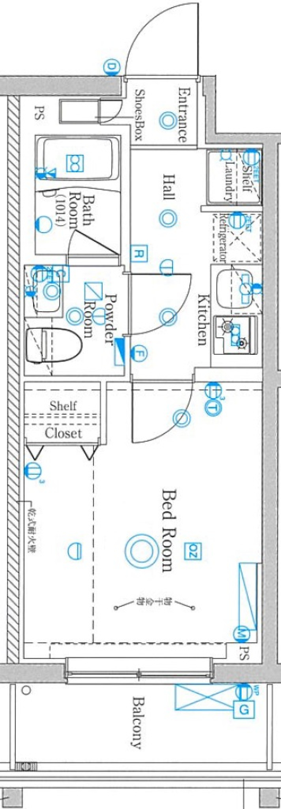 AZESTお花茶屋Ⅳ　216号室［ペット可］の間取り図