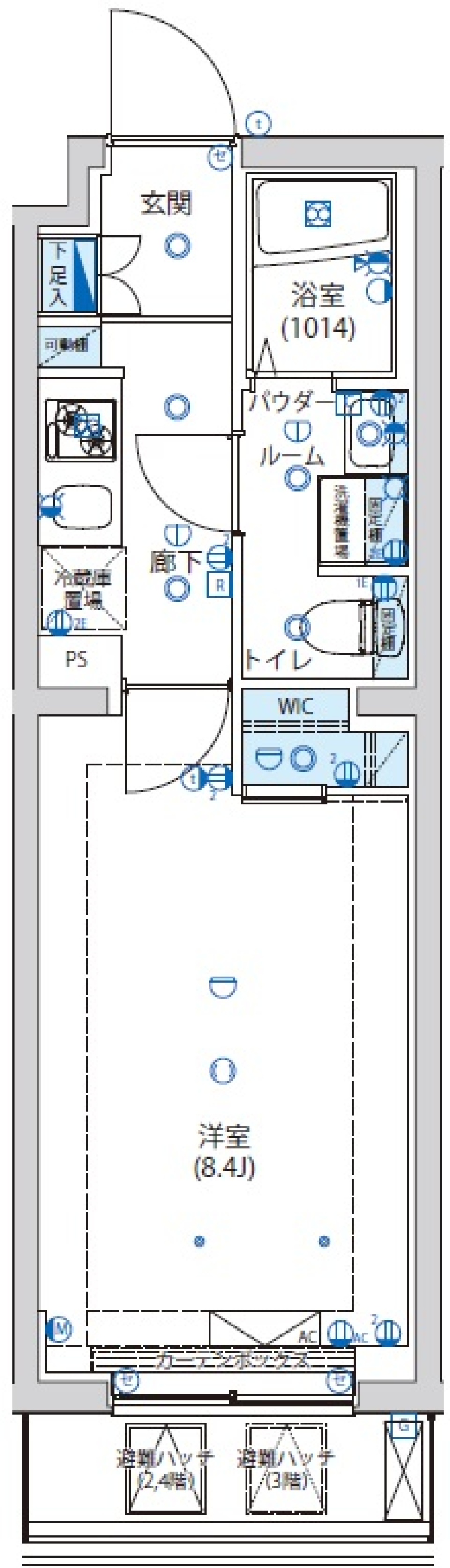 AZEST北赤羽Ⅱ　401号室［ペット可］の間取り図