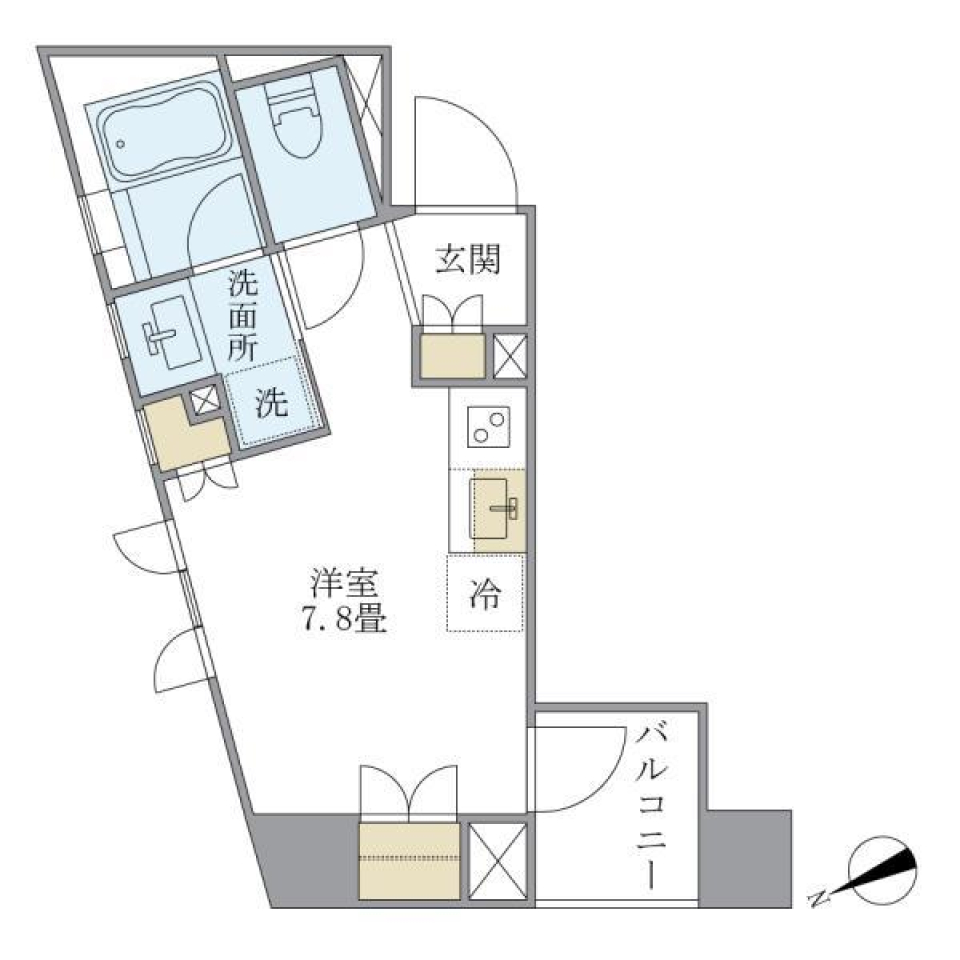 Ｂｒｉｌｌｉａ　ｉｓｔ　銀座東　1001号室の間取り図