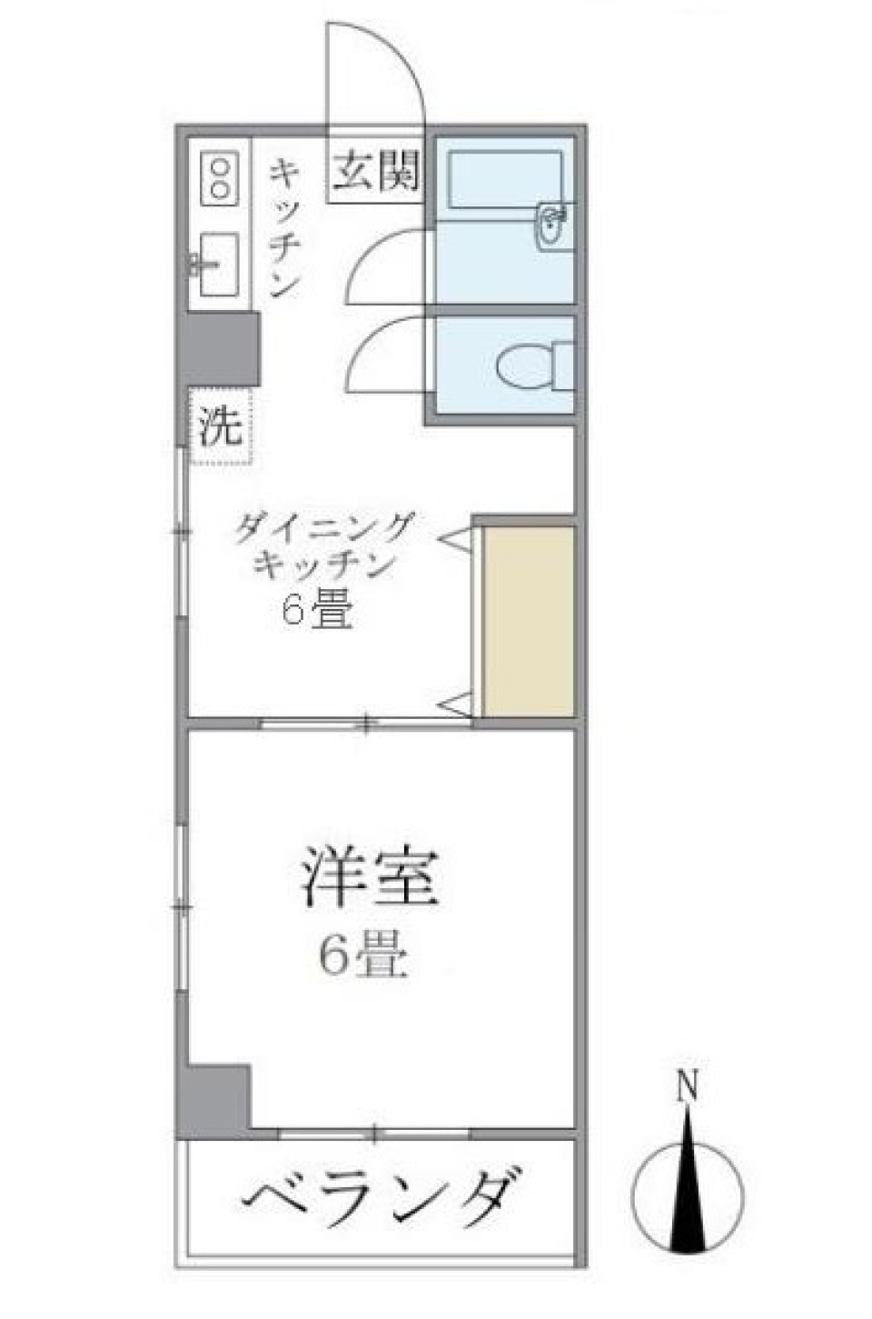 ハウスチェリー千歳台　110号室の間取り図