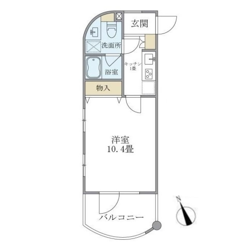 ユンヌフィーユ　408号室の間取り図