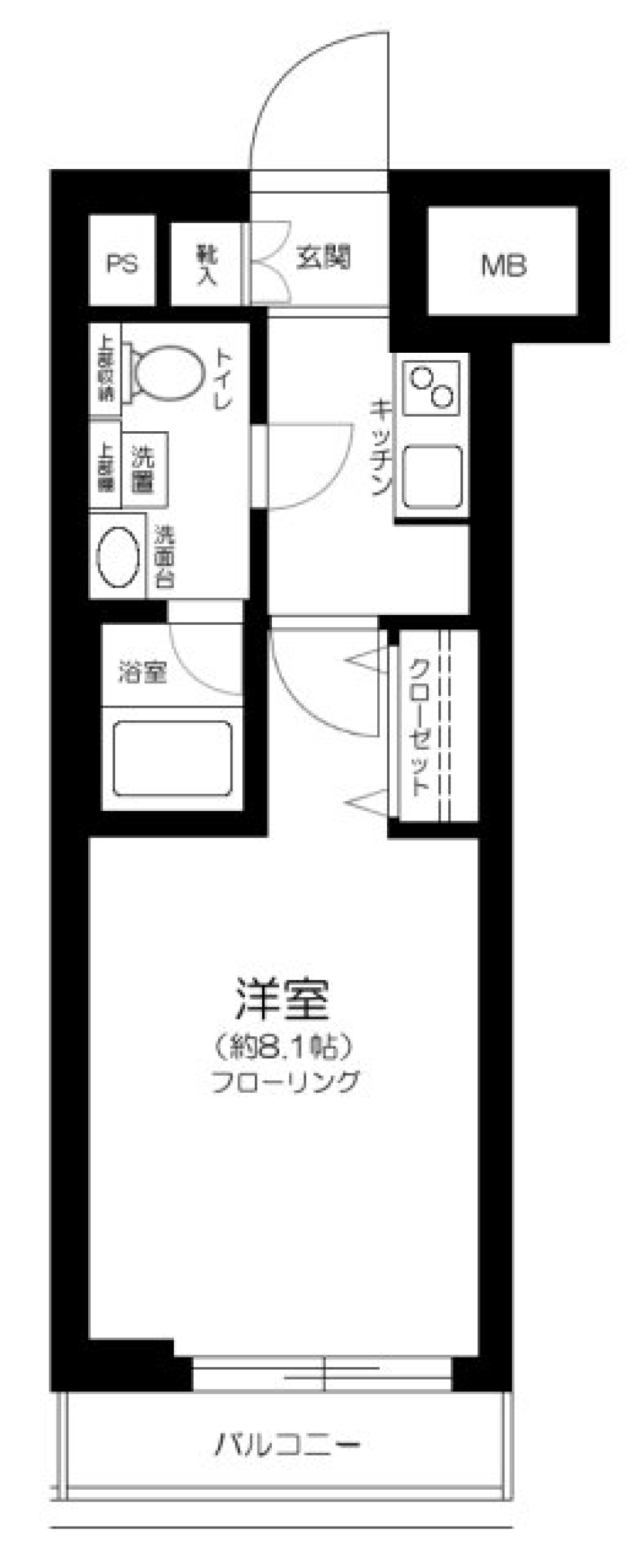 ＧＥＮＯＶＩＡ東向島ｓｋｙｇａｒｄｅｎ　208号室の間取り図