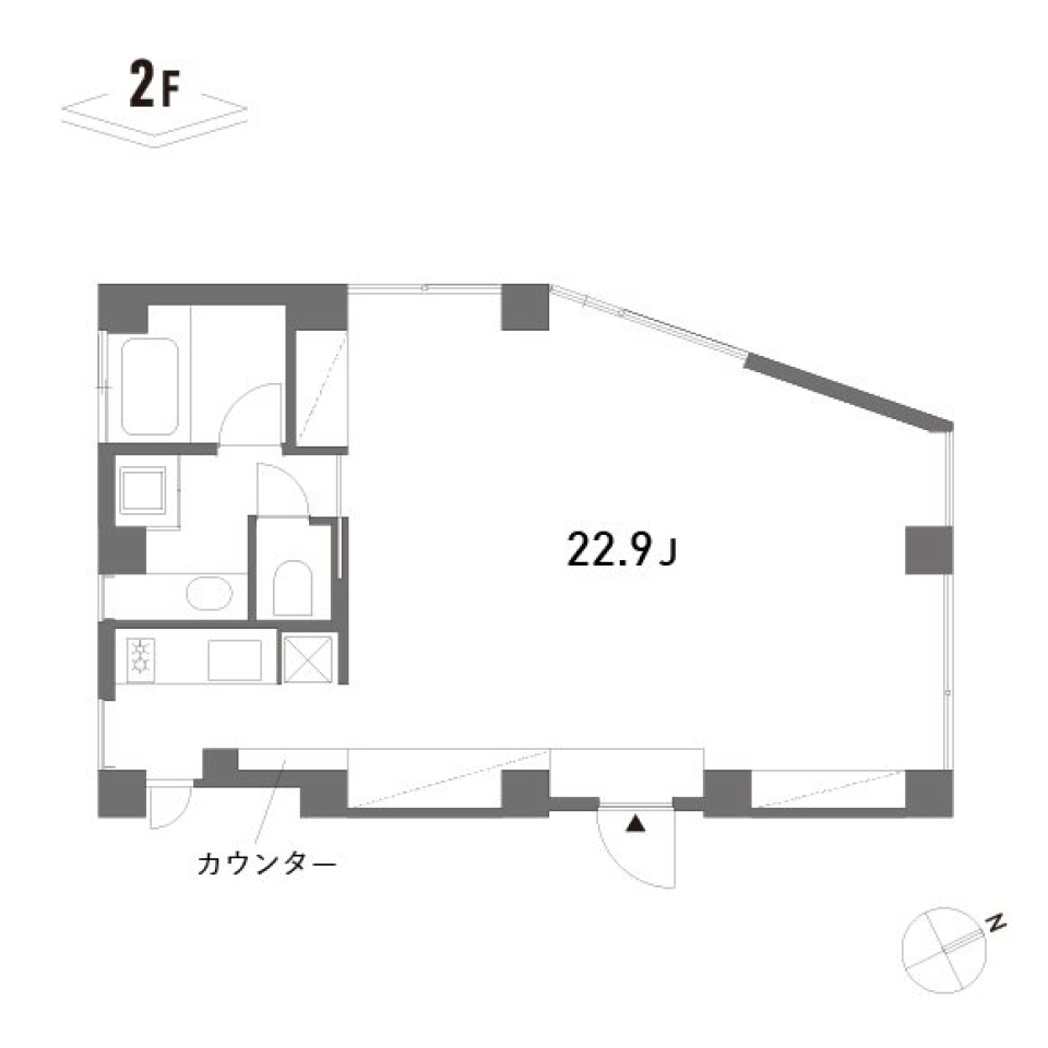 居室部分はなんと22.9帖！どんなインテリア配置にするか、想像がふくらみます。