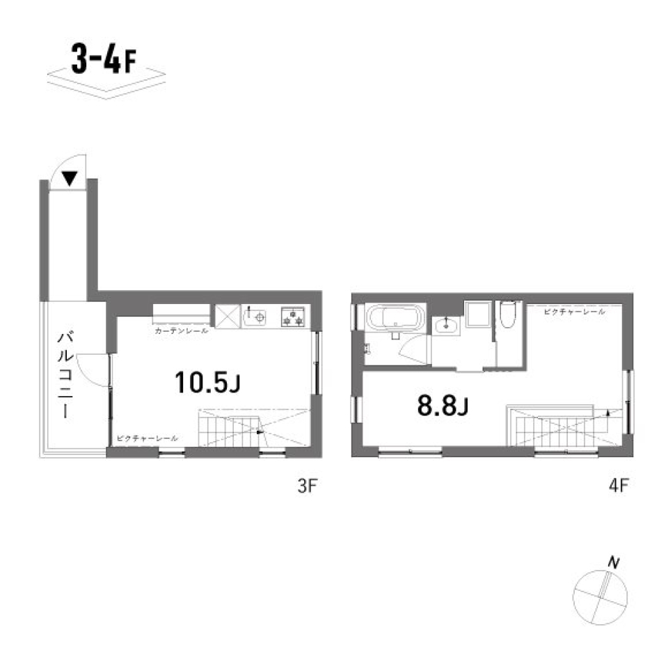 コンクリの上品な使い方［ペット可］の間取り図