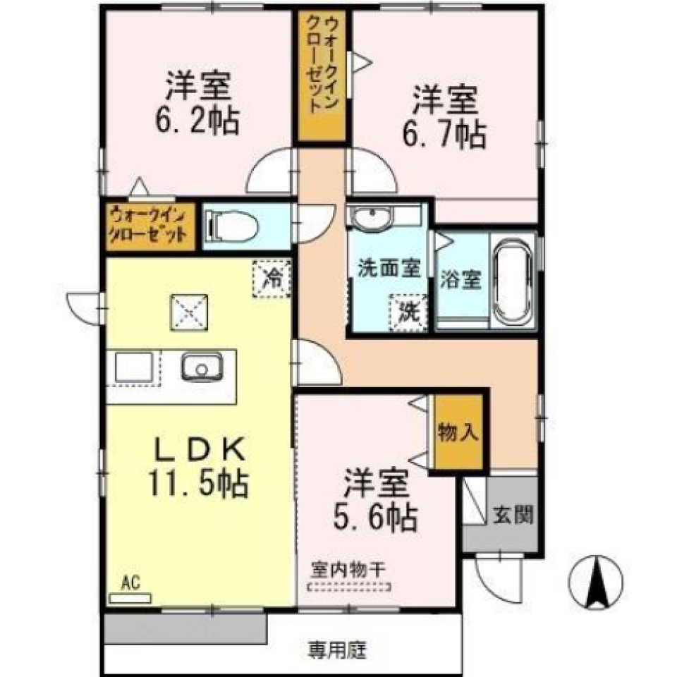 お庭付きマイホームで家族団らんを。の間取り図