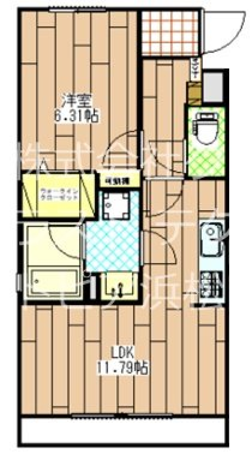 青い壁が映す新たな暮らし【新築】の間取り図