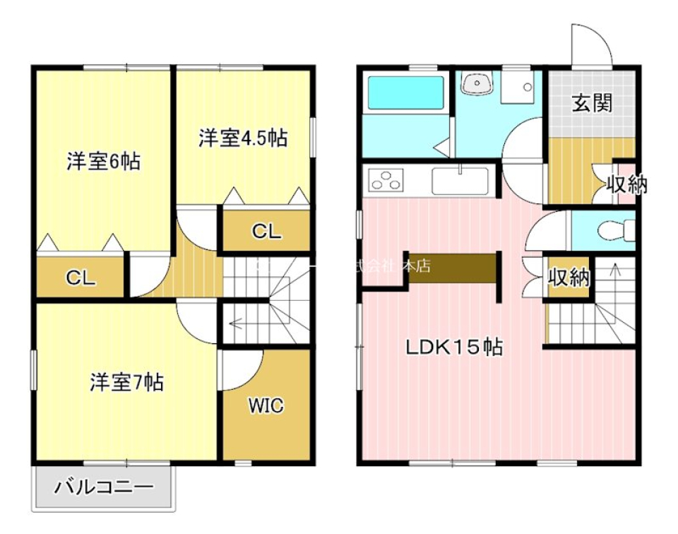 家族の心が映る白い空間の中での間取り図