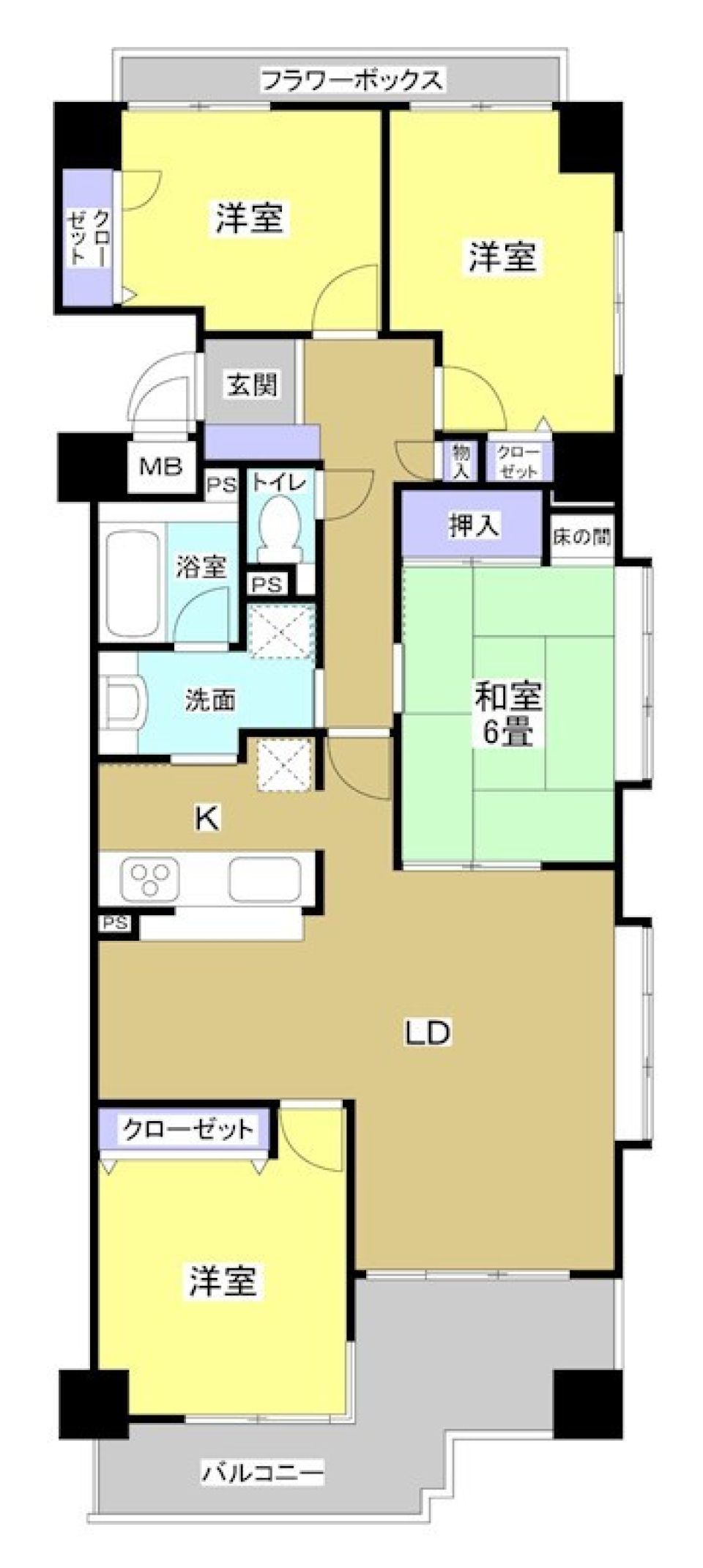 家族と一緒に丁寧な暮らしの間取り図