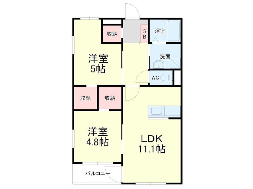 可愛いお家と便利な街の間取り図