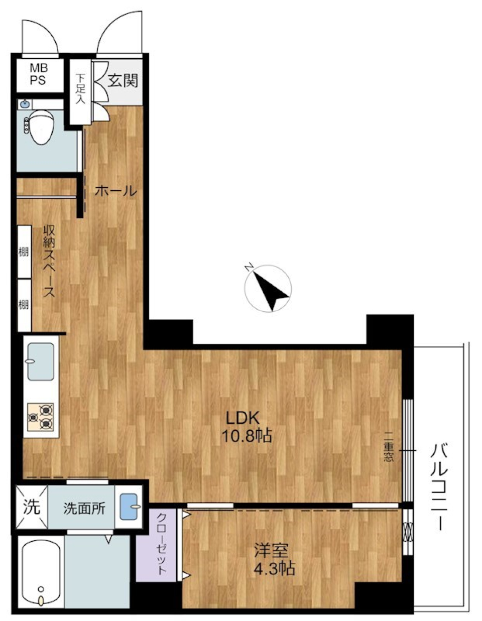 タク・シティハイツ西小山 602号室の間取り図