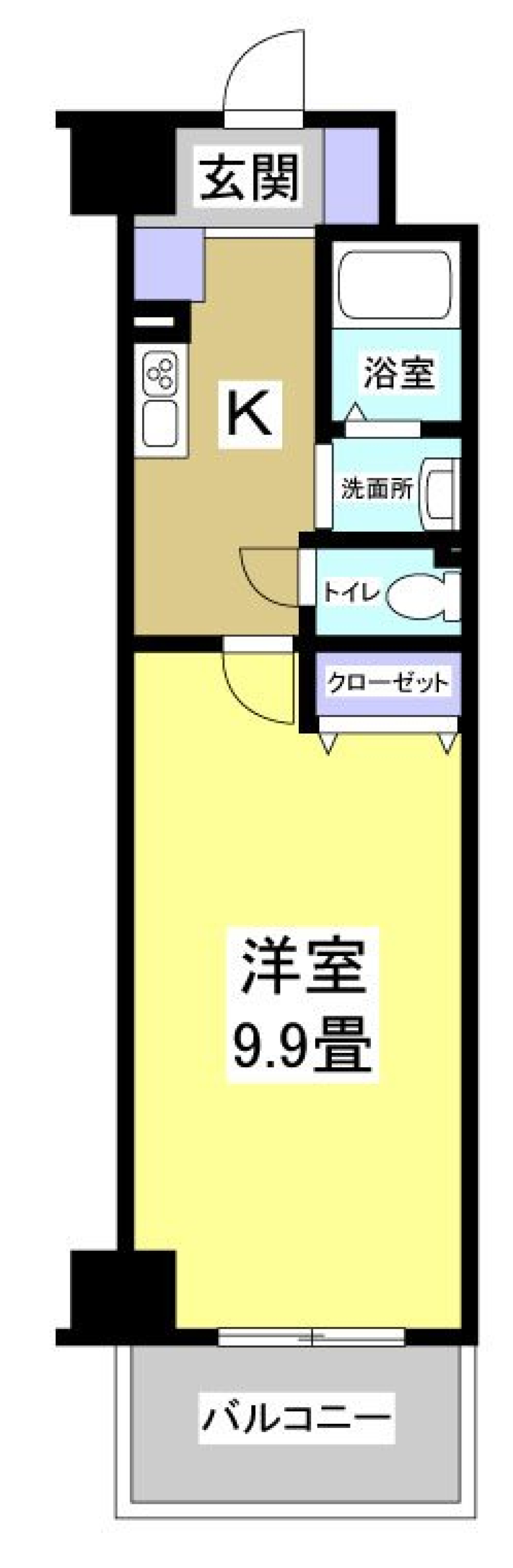 どんなインテリアにも、ニュートラルなグレーの間取り図