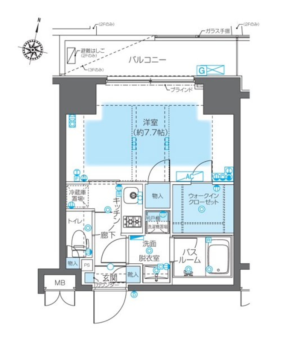 ZOOM神宮前 203［ペット可］の間取り図