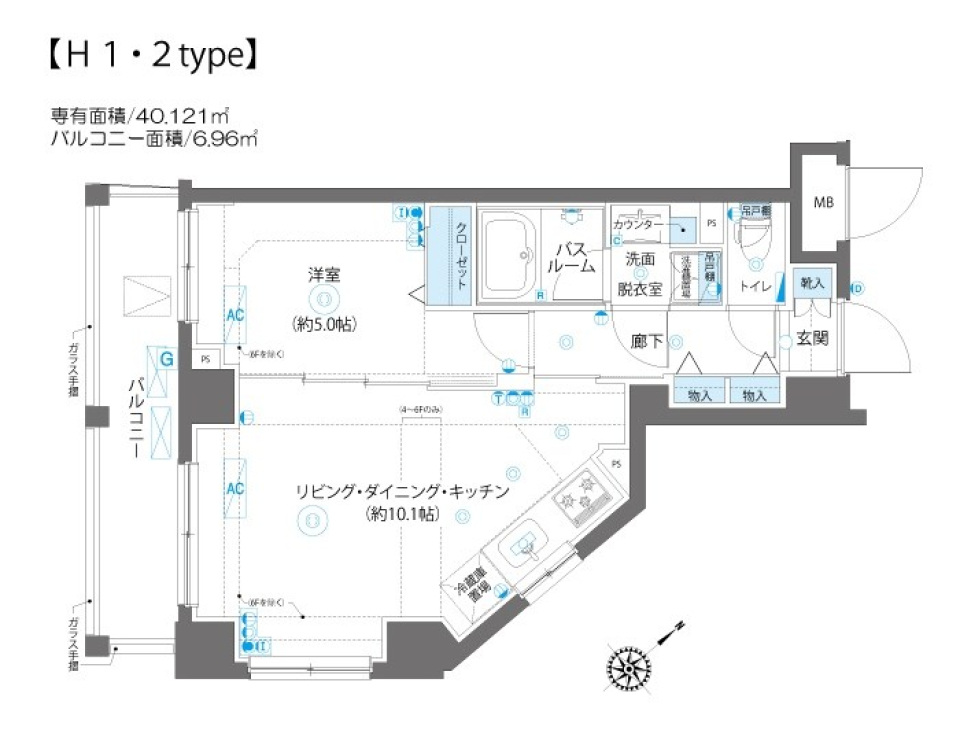 AELL蒲田南 505号室［ペット可］の間取り図