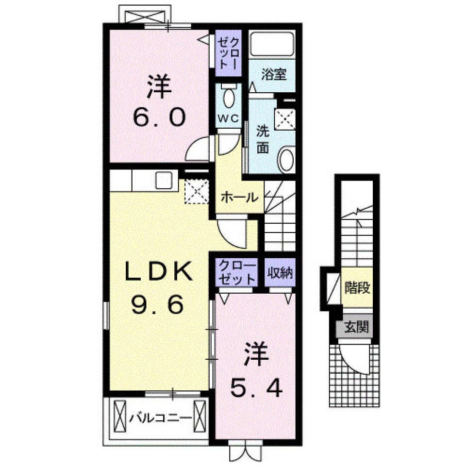 リーヴァ 201号室の間取り図