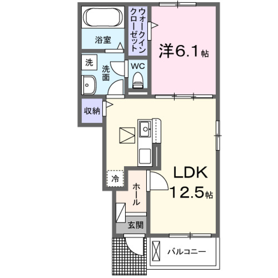 Ｓ・ラシーヌⅡ  103号室の間取り図