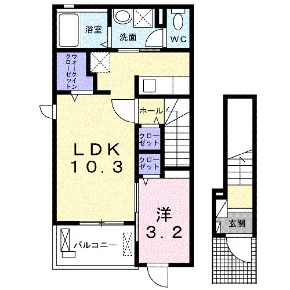 ココ・ラシック 201号室の間取り図