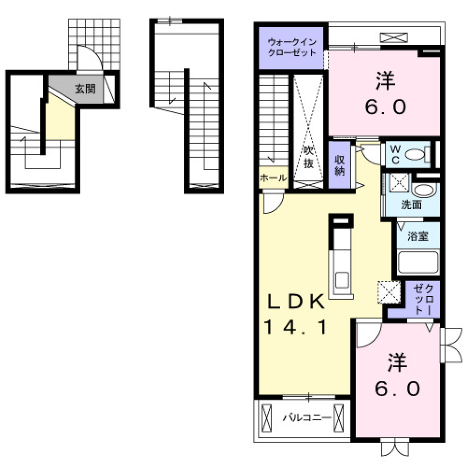 パラティーノ　301号室の間取り図