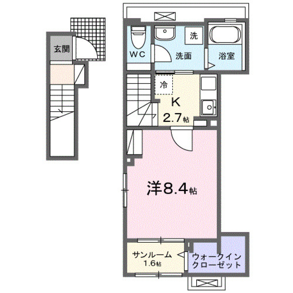 イースト　ヒル　203号室の間取り図