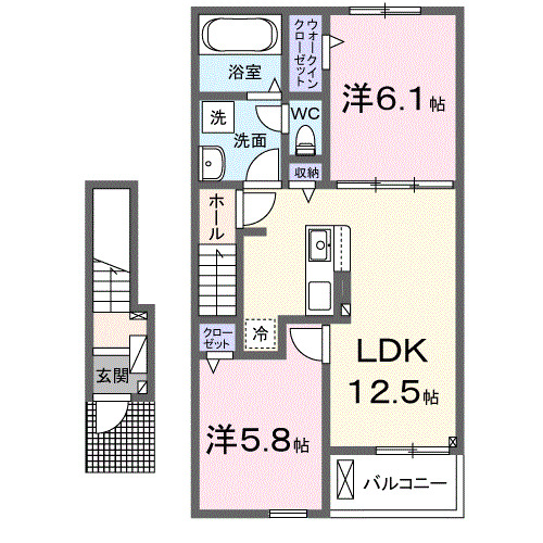 カップル、ファミリーにおすすめの2LDK