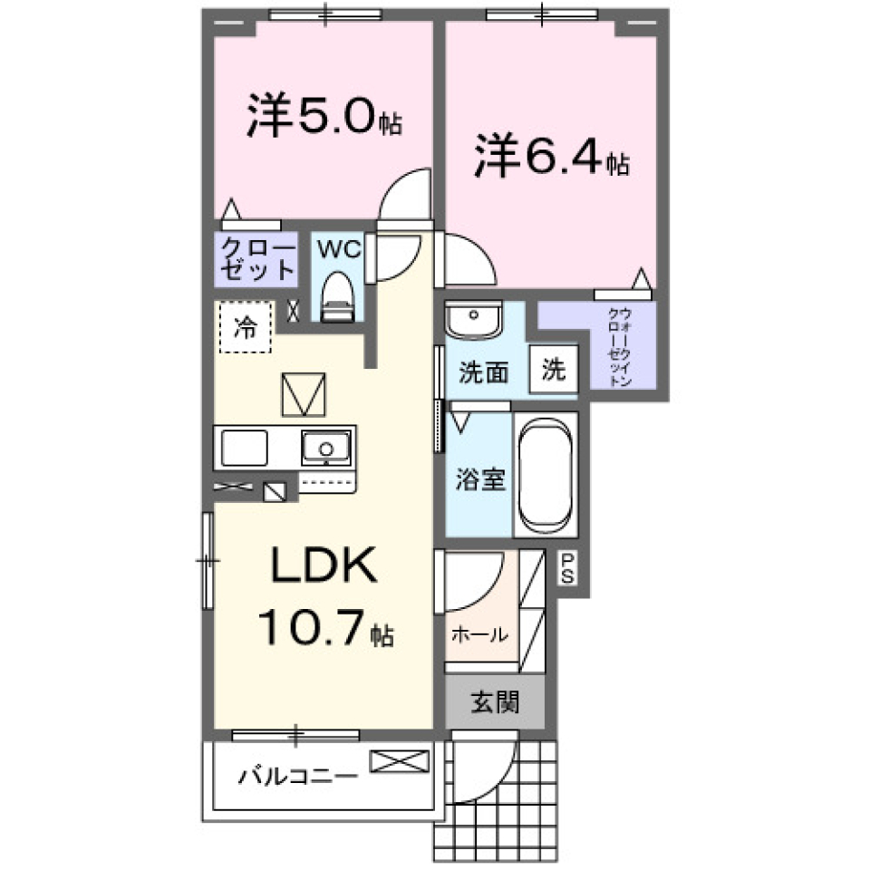 芽きゃべつ 101号室【ペット可】【新築】の間取り図