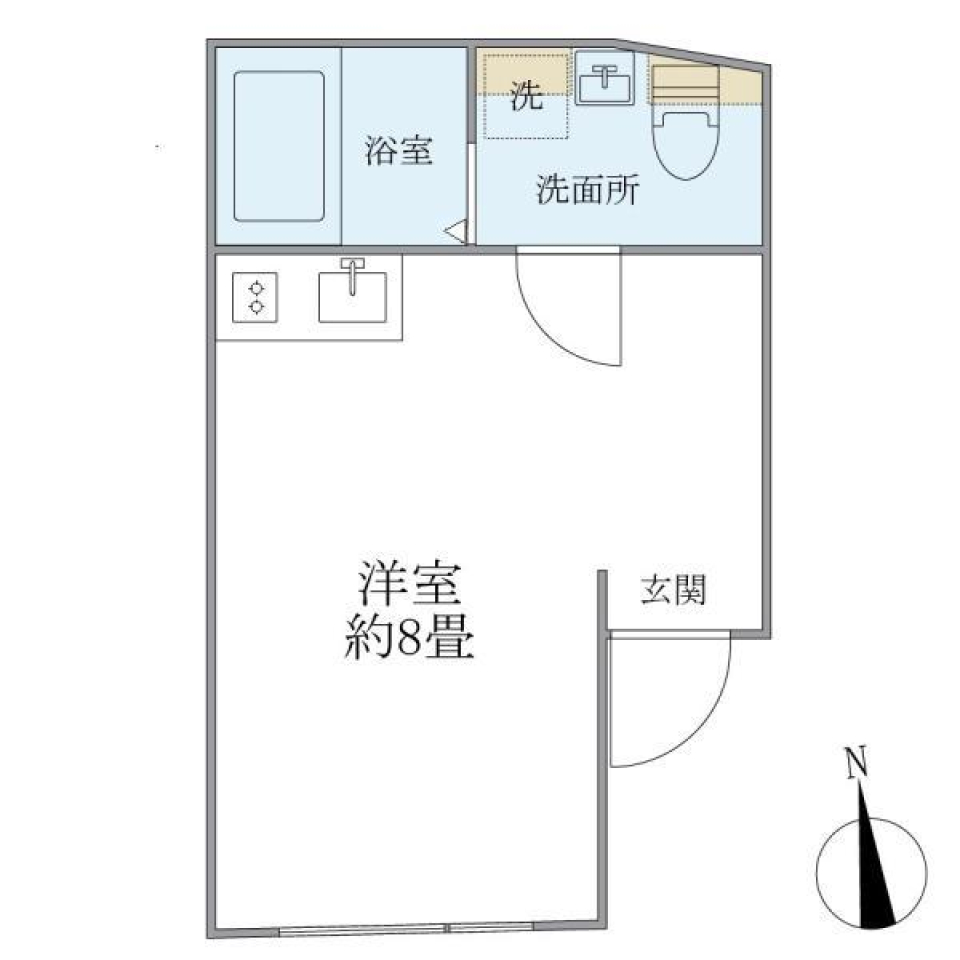 Ｇｒａｎ　Ｆｕｓｉｏｎ日暮里　102号室の間取り図