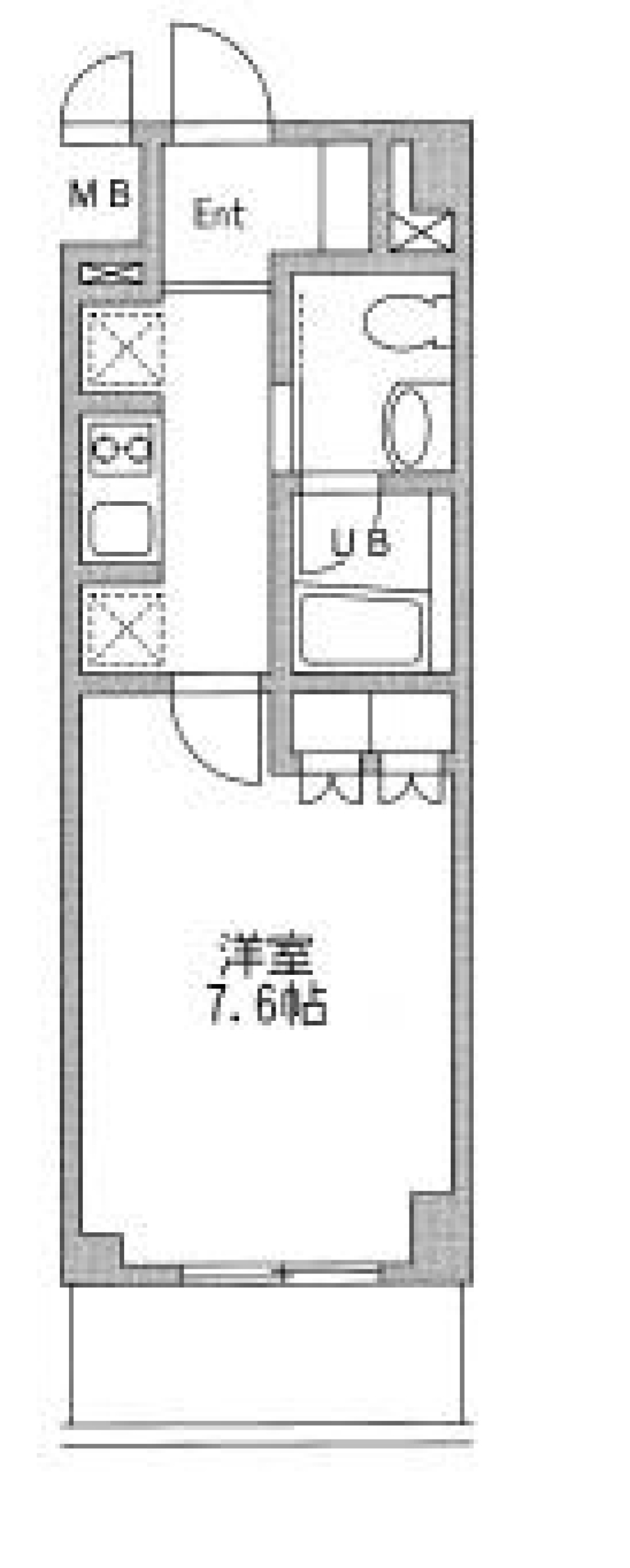 プラウドフラット仙川Ⅱ　101号室［ペット可］の間取り図