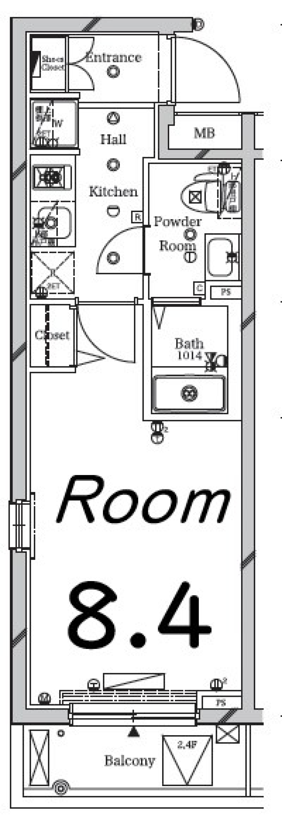 クレストタップ綾瀬　203号室［ペット可］の間取り図