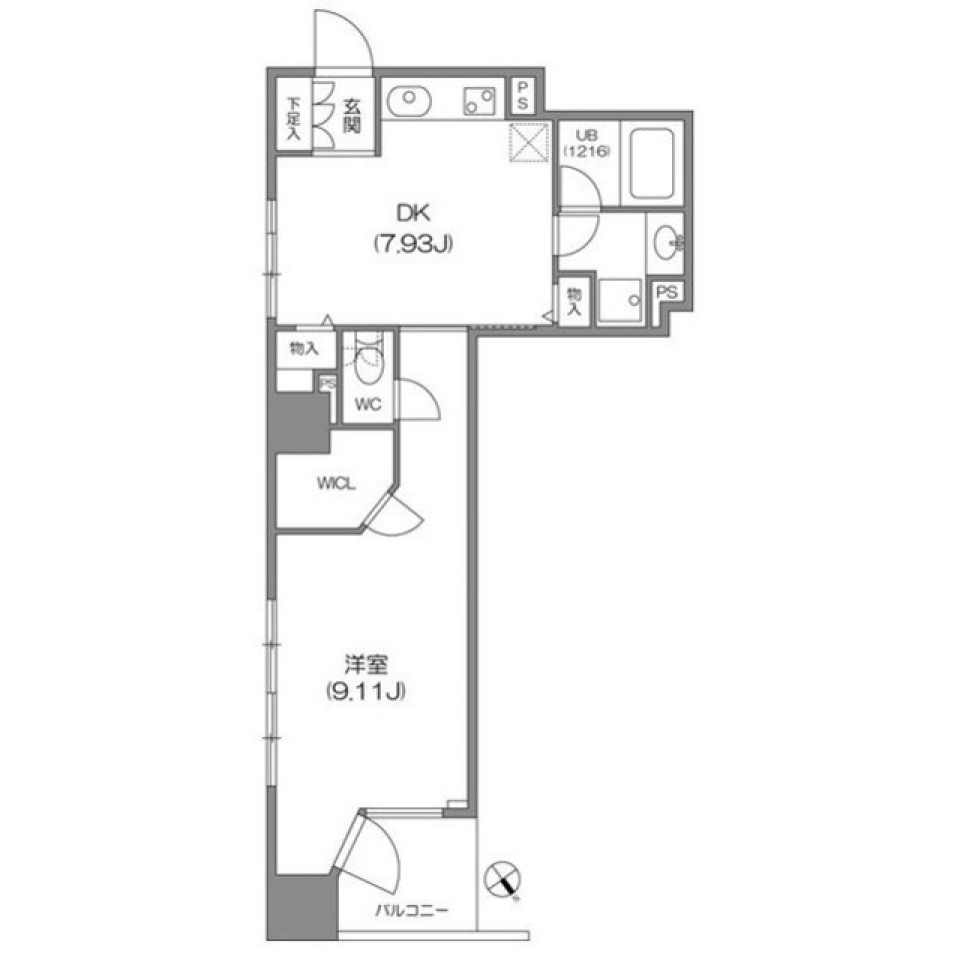 ルクレ新川レジデンス　605号室［ペット可］の間取り図