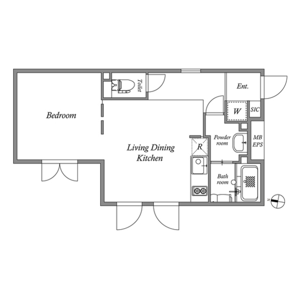 ＡＬＥＲＯ参宮橋　N201号室の間取り図