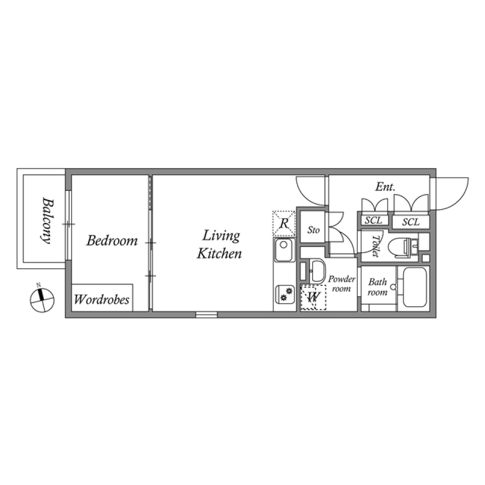 PASEO中野坂上 0202号室［新築］の間取り図