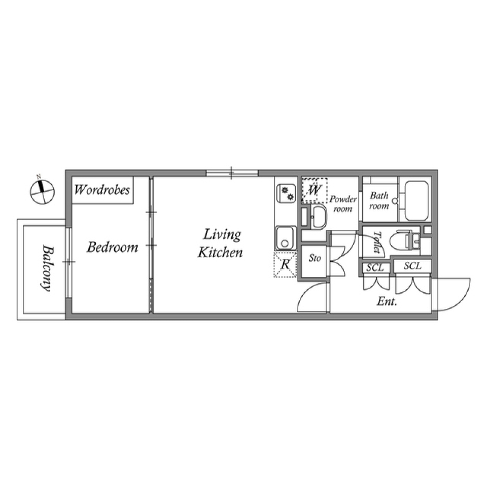 PASEO中野坂上 0203号室［新築］の間取り図