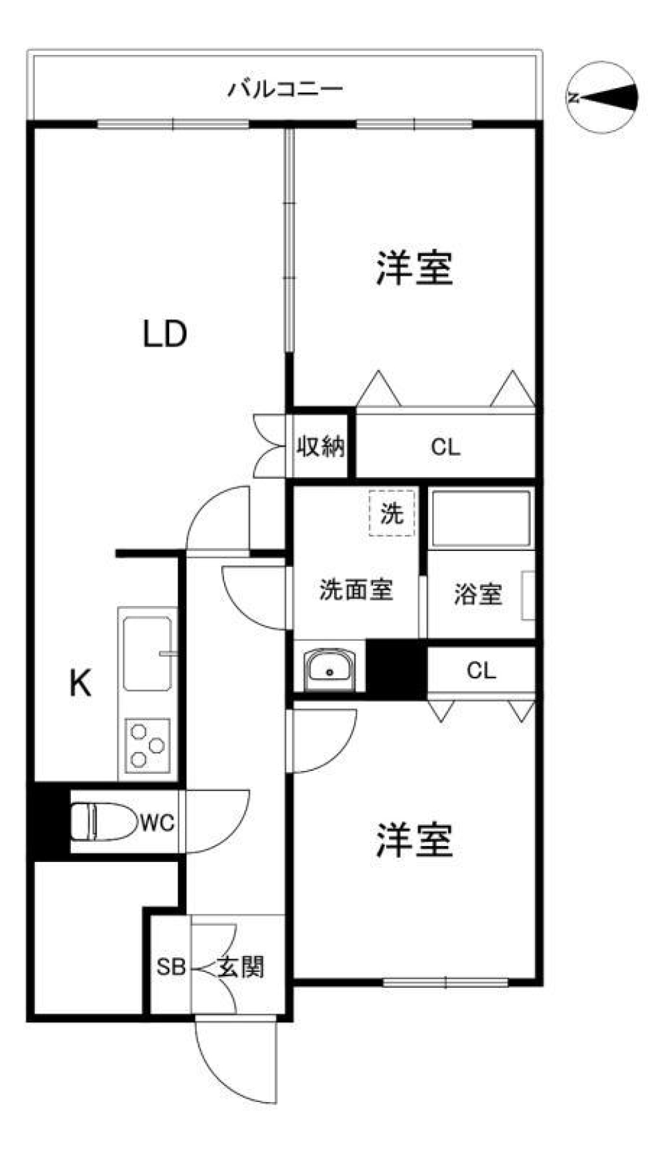 ユーコート東武練馬　402号室［ペット可］の間取り図