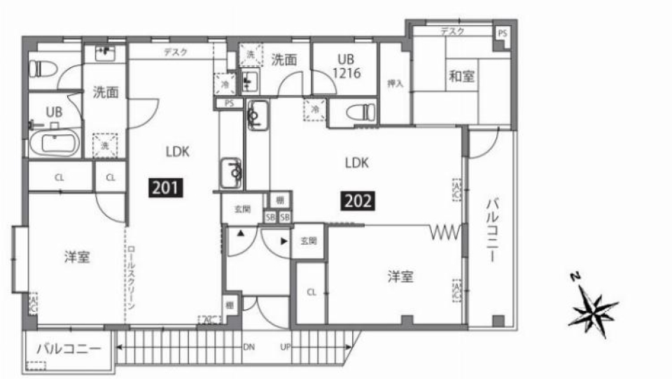 グランバリュー永福町　201号室［ペット可］の間取り図