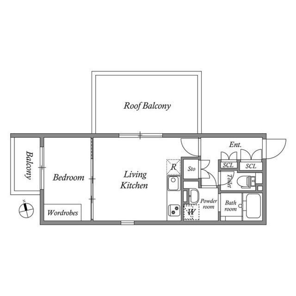 PASEO中野坂上 0402号室［新築］の間取り図