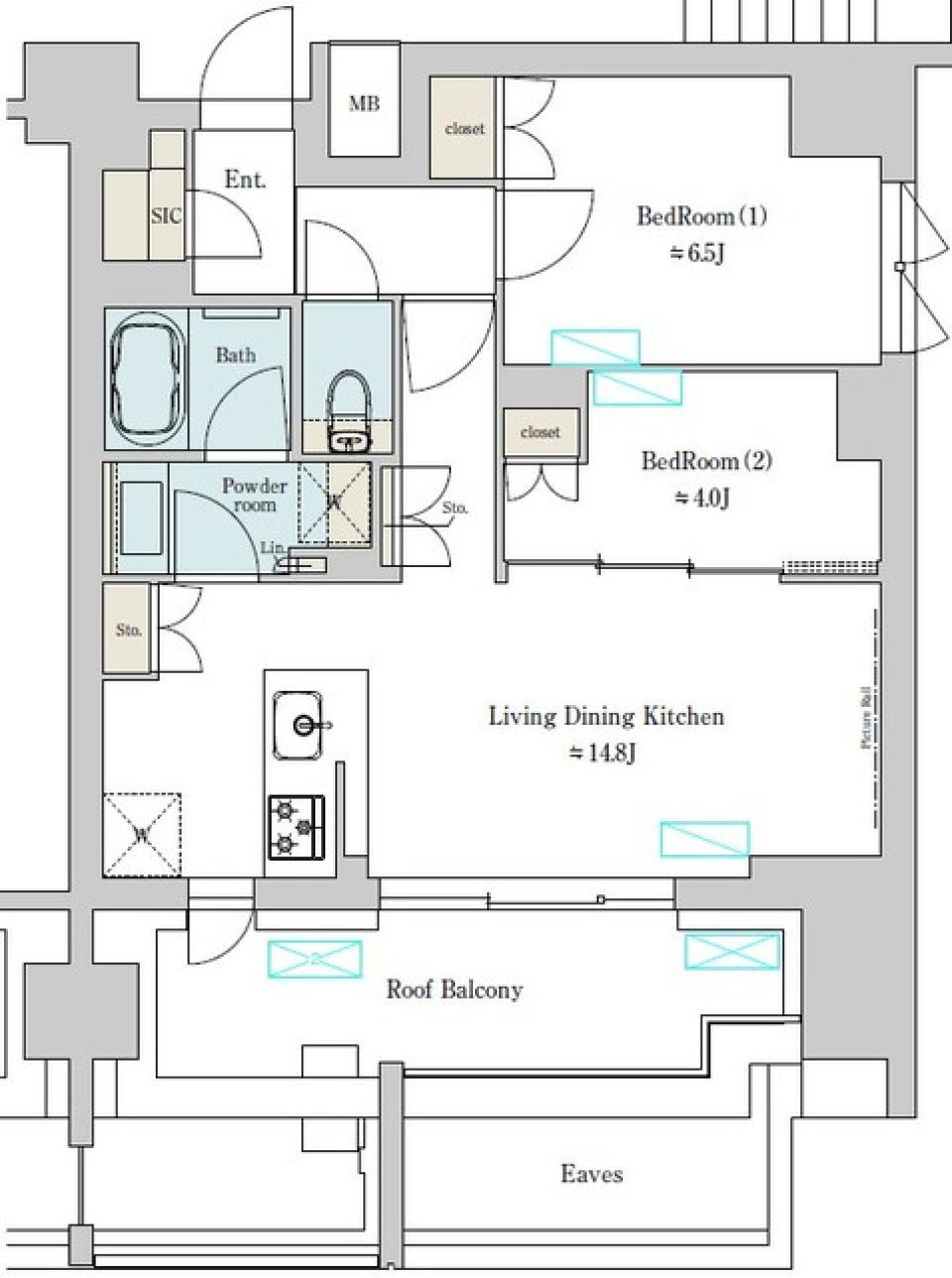 Ｂｒｉｌｌｉａ　ｉｓｔ　上野稲荷町　1202号室［ペット可］の間取り図