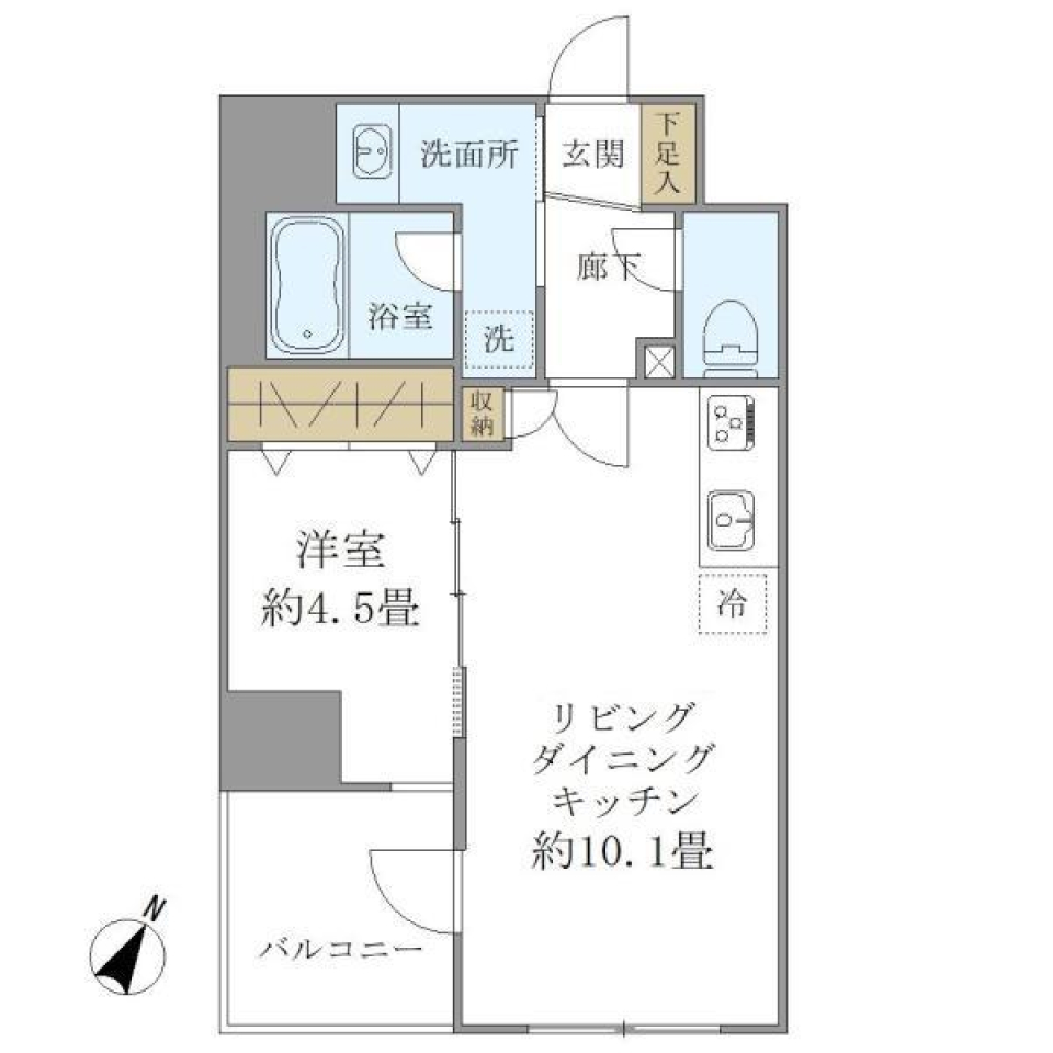 パインステージ白金高輪　302号室［新築］の間取り図